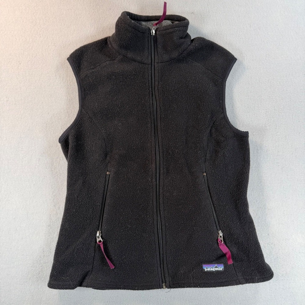 Y2K Patagonia Synchilla Fleece Vest Womens Medium Black